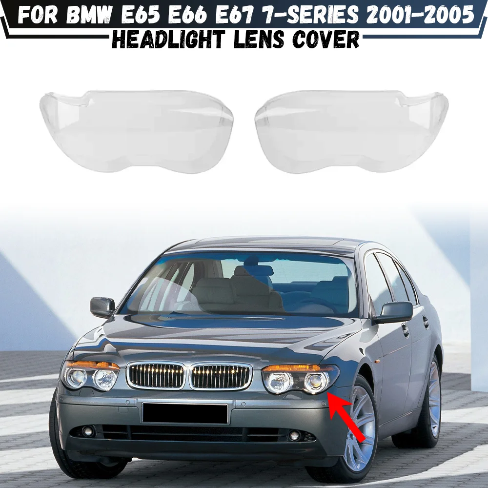

Car Headlight Lens Glass Lampcover Cover Lampshade Shell For BMW E65 E66 E67 7-Series 730 735 760 2001-2005 Headlight Cover