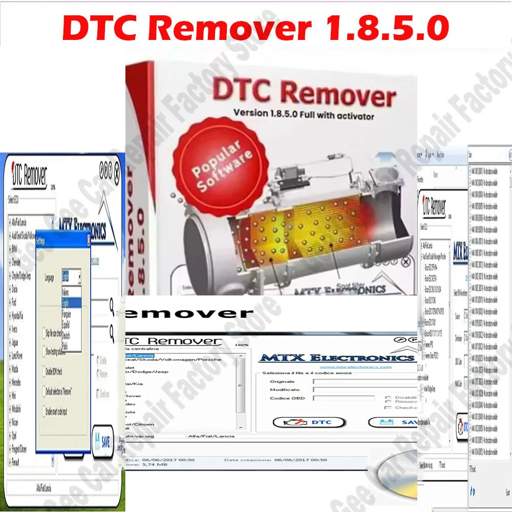 

New DTC Remover 1.8.5.0 For KESS KTAG FGTECH OBD2 Software MTX Car Maintenance Tools Keygen Full Unlimited Software for Window 7