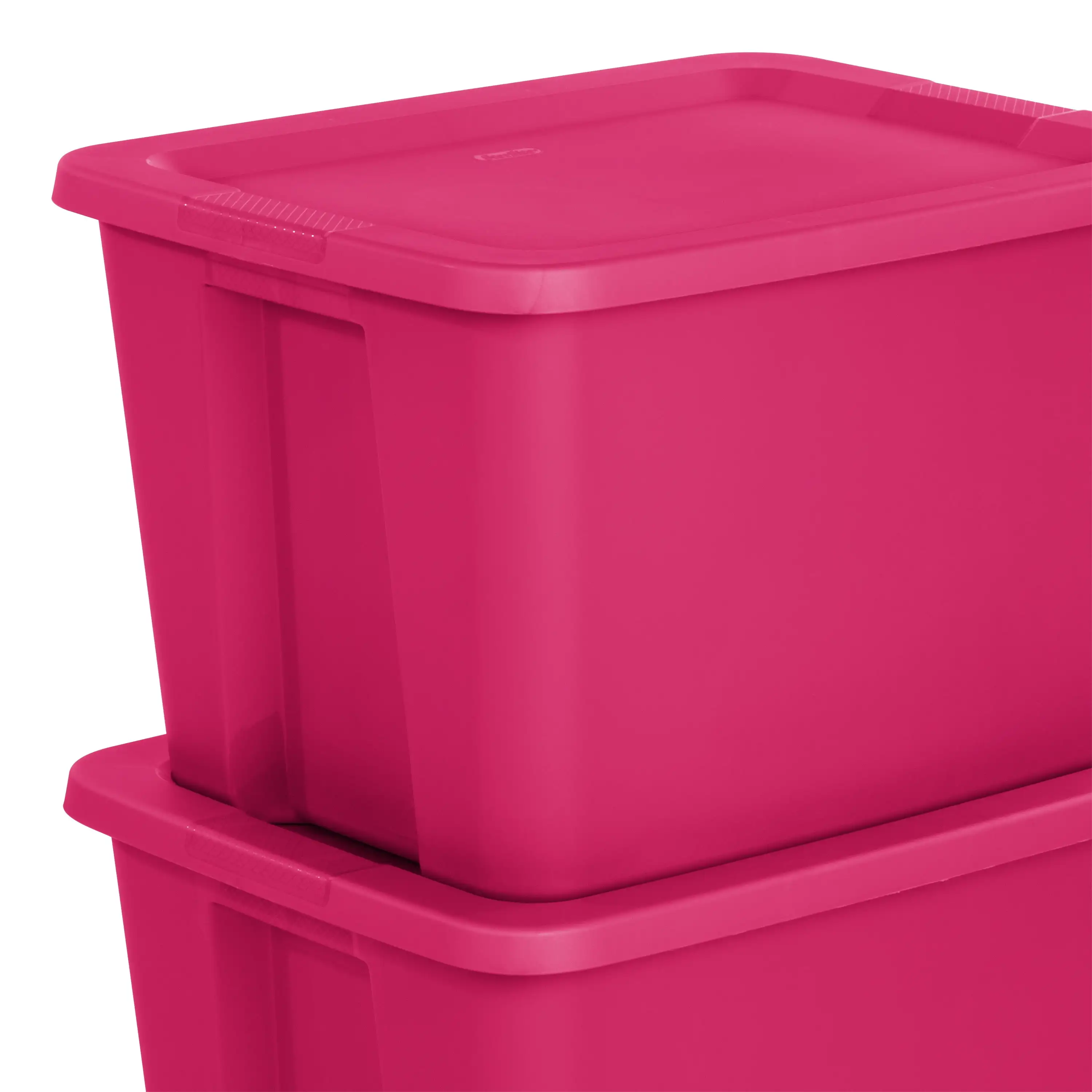 NEW  18 Gallon Tote Box Plastic Fuchsia Burst Set of 8