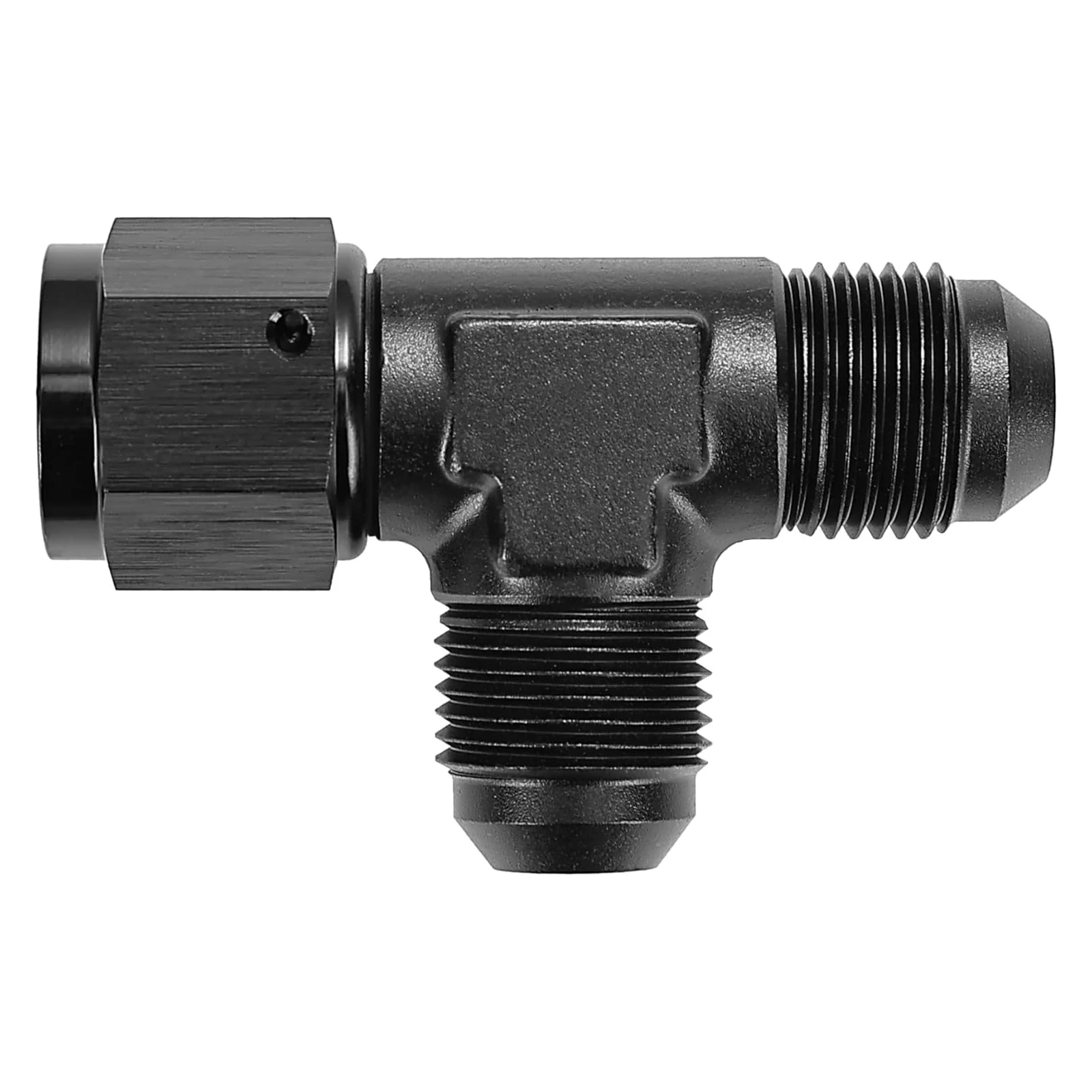 

Universal AN3 AN4 AN6 AN8 AN10 AN12 Aluminum Hose Tee Connector Fitting Adapter with Male Female Swivel Tee On Side Thread