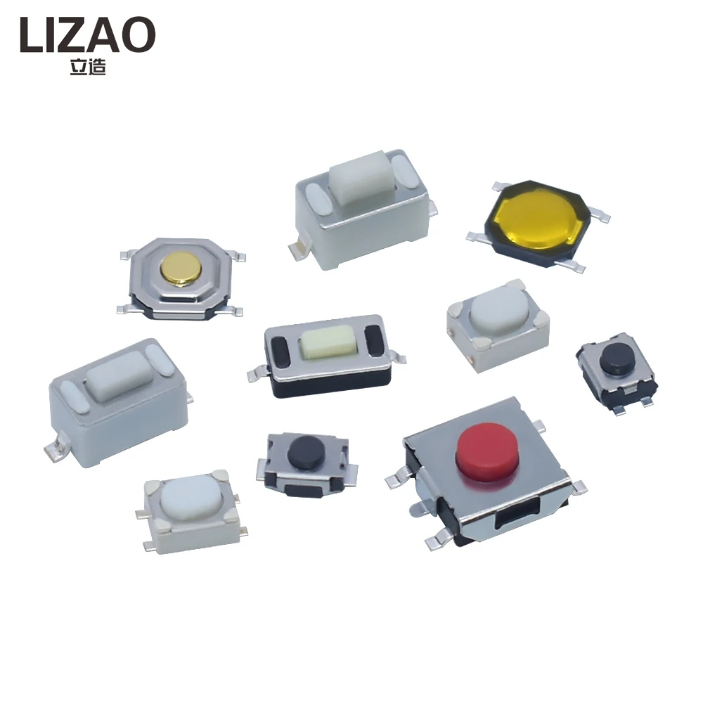 LIZAO 250Pcs 10 Kinds SMD Tact Switch Kit Micro Momentary Push Button For Car Remote Key Electronic Repair