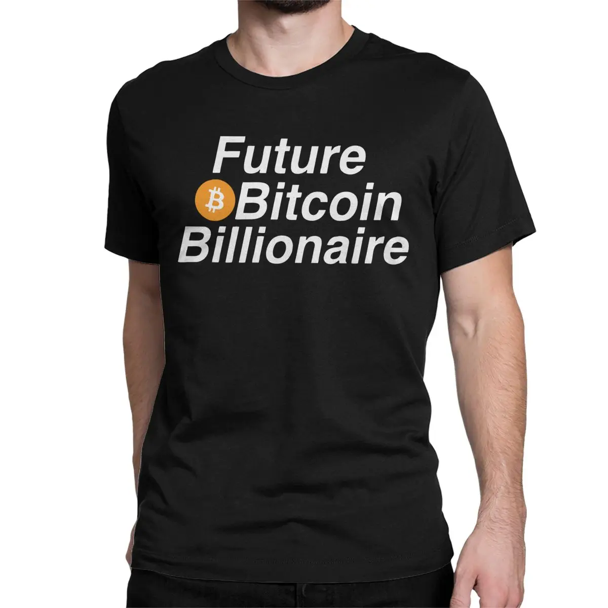 Future Bitcoin Billionaire Cryptocurrency Men Women's T Shirt Casual Tee Shirt Round Neck T-Shirts Cotton Gift Idea Clothing