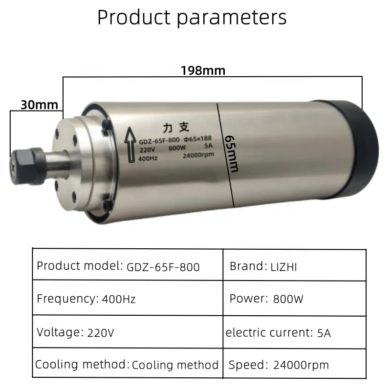 Специальный горячий продавать универсальный двигатель шпинделя с ЧПУ с низким содержанием обслуживания, простой в установке, с воздушным охлаждением