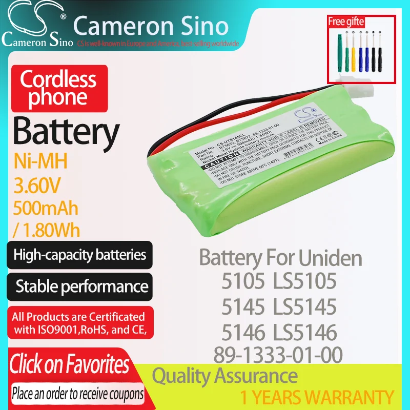 Cameronsinoバッテリーユニデン5105 5145 5146 LS5105 LS5145 LS5146は、vテック80-1333-00-00 BT5632コードレス電話バッテリー3.60v