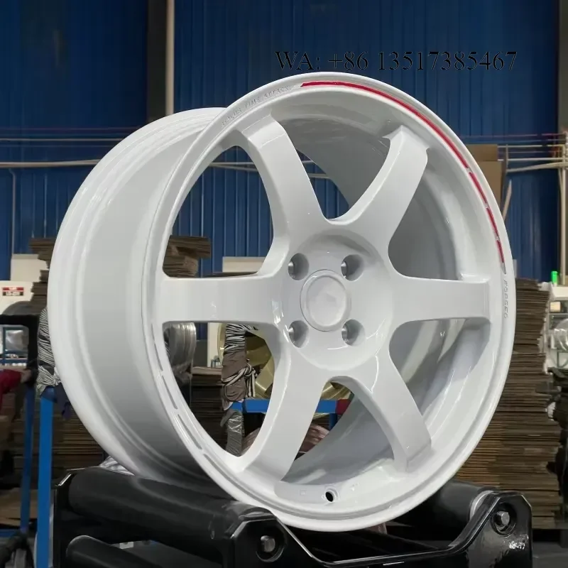 LZT-206 White 17 Inch Forged Wheels Te37 Design 4x100 8.5J ET35 for Nissan Honda Mazda Miata GT RF