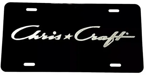 Chris Craft Boats logo Car Tag Etched on Aluminum License Plate Aluminum