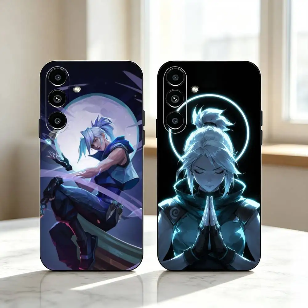 Game Valorant  Jett-T  Phone Case Black Silicone Soft For Samsung Galaxy A73,A72,A71,A70,A53,A52,A51 Gift