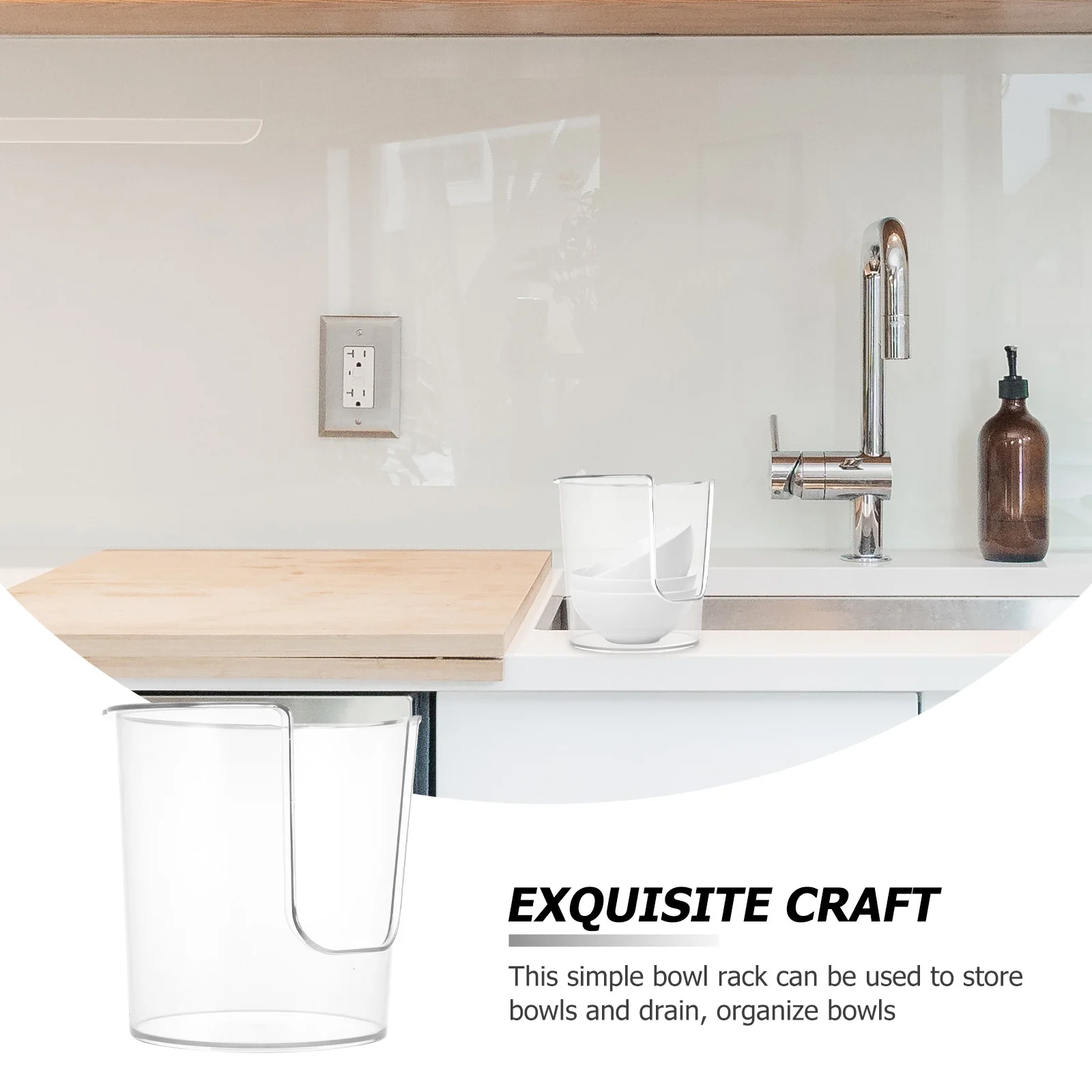 

1Pcs Bowl Storage Rack Kitchen Draining Shelf No Installation Bowl Organizer Home Table Drying Holder Storage Rack