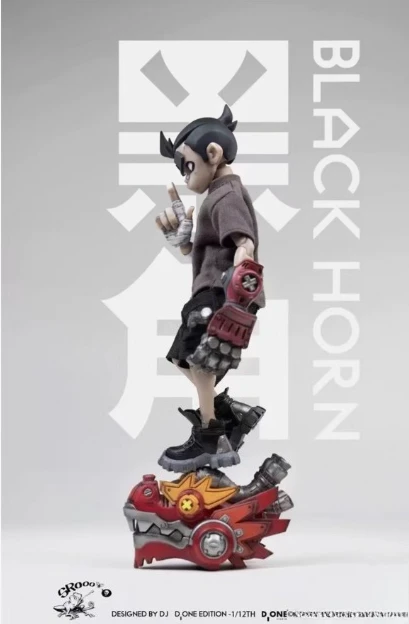 100% أصلي D ONE 1/12 سنة التنين المحدودة حلقة كاريكاتير القرن الأسود 6 بوصة لعبة شخصيات الحركة #3