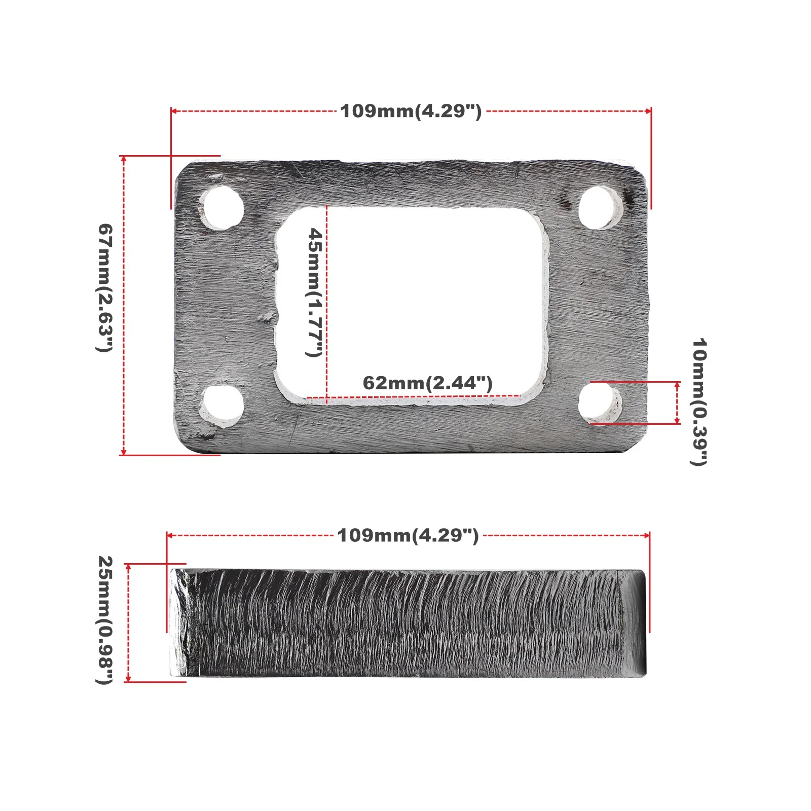 Mild Steel T3 Spacer Undivided 1.00