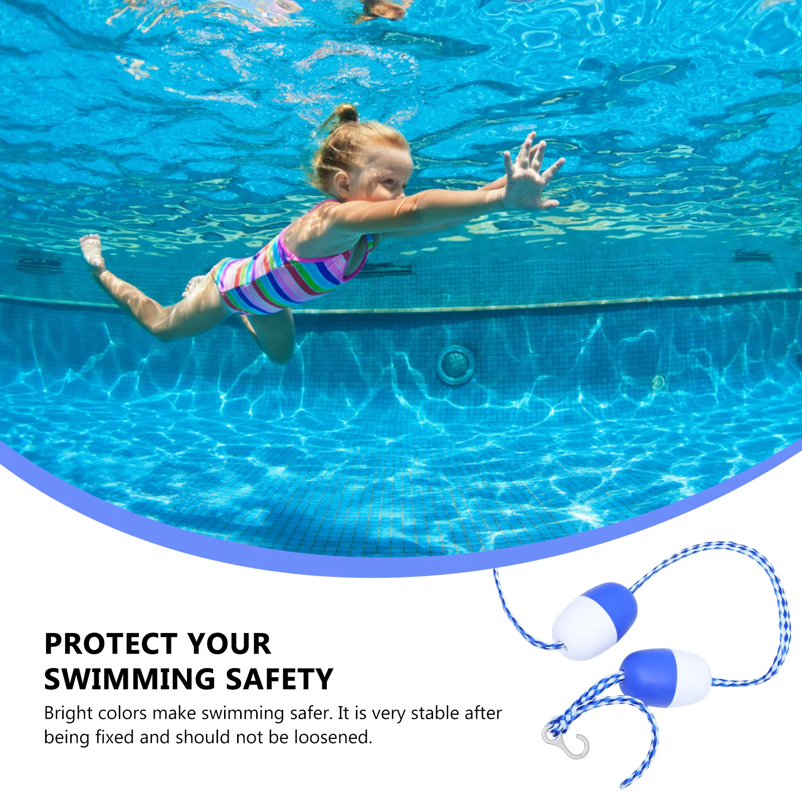 1 قطعة حارة السباحة ماركر 5 متر العائمة العوامة خط حوض سباحة مستقر العائمة حبل تقسيم سلامة حمام سباحة ملحق