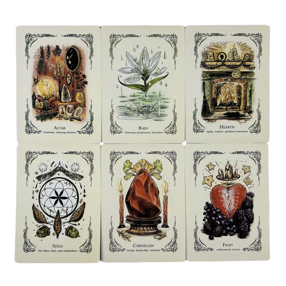 The Green Witch's Oracle Deck Cards A 50 English Visions Divination Edition Deck Borad Games Tarot For Party Playing