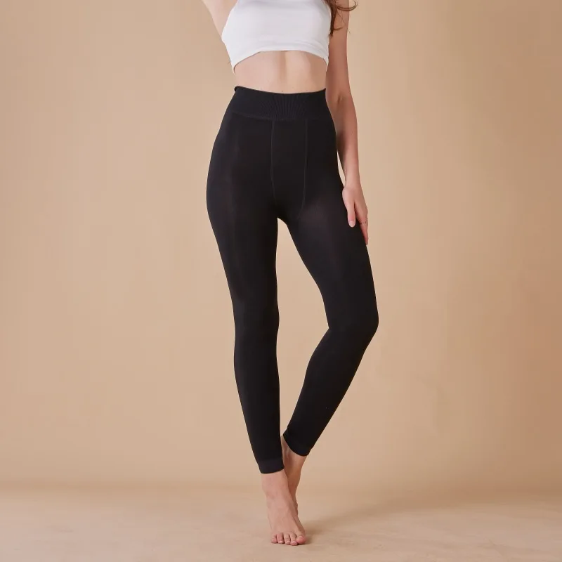 Winter Fleece Leggings Women Fleece Lined Thickened Thermal One Size Foot Stirrup Pants Thick Tight Pants Woman clothing