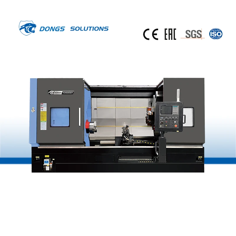 DONGS Multitasking Horizontal 2-Axis CNC Lathe TCK600DY Single Spindle Turning Center High-Accuracy Milling Machine 0.008mm
