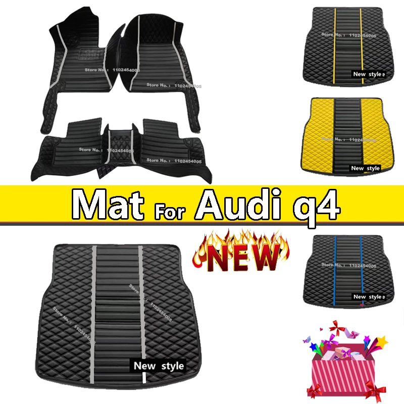 Car Floor Mats For Audi q4 e tron 2022 DropShipping Center Auto Interior Accessories Leather Carpets Rugs Foot Pads