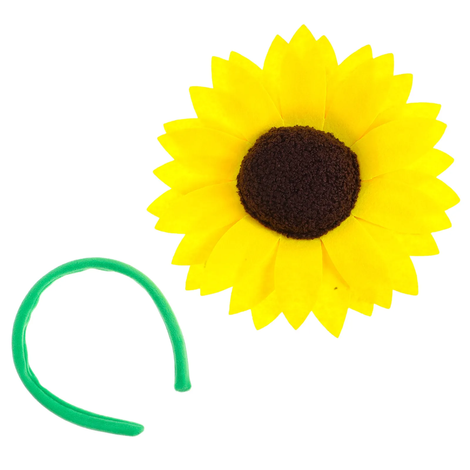 

Sunflower Headband Fabric Flower Hairband Women Party Photo Prop Cosplay Floral Hair Hoop Headdress Fake Sunflower Heads