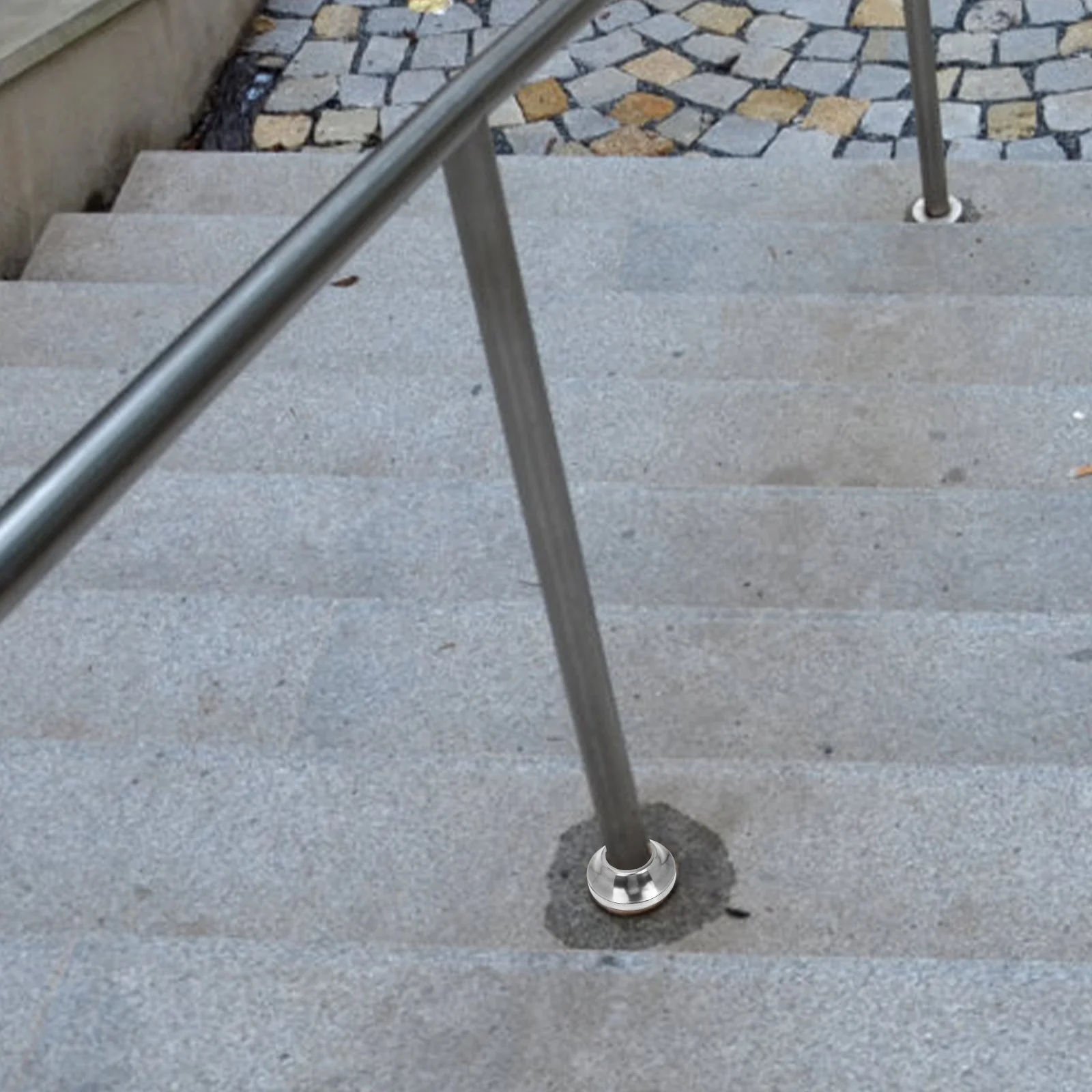 

6Pcs Durable Stainless Steel Round Railing Post Base Floor Flange Column Holder for Deck Fence Railing Post Base