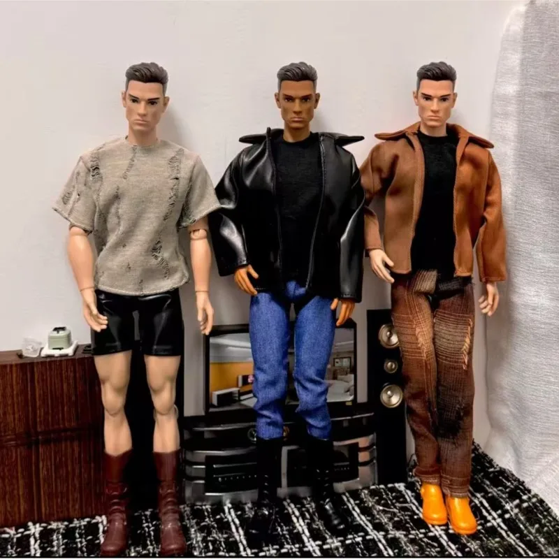 Handsome Male Doll 1/6 Muscle Soldier Doll Joints Movable Men Doll Toys Action Figure Fashion Cool Clothes Head+Body Accessories
