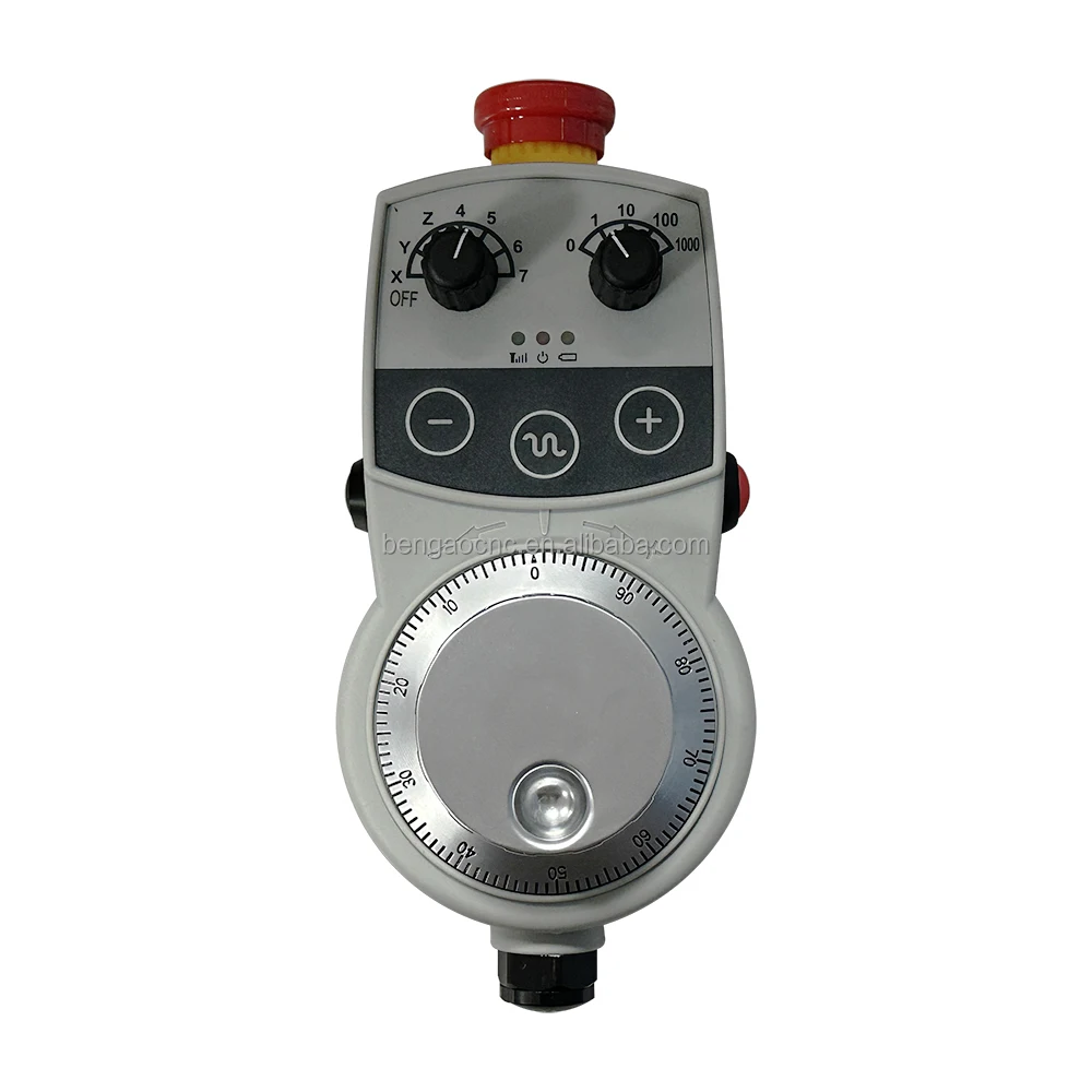 

Universal Version Wireless Handwheel With Emergency Stop and Enable Switches Manual Pulse Generator Mpg with 3 Function Buttons