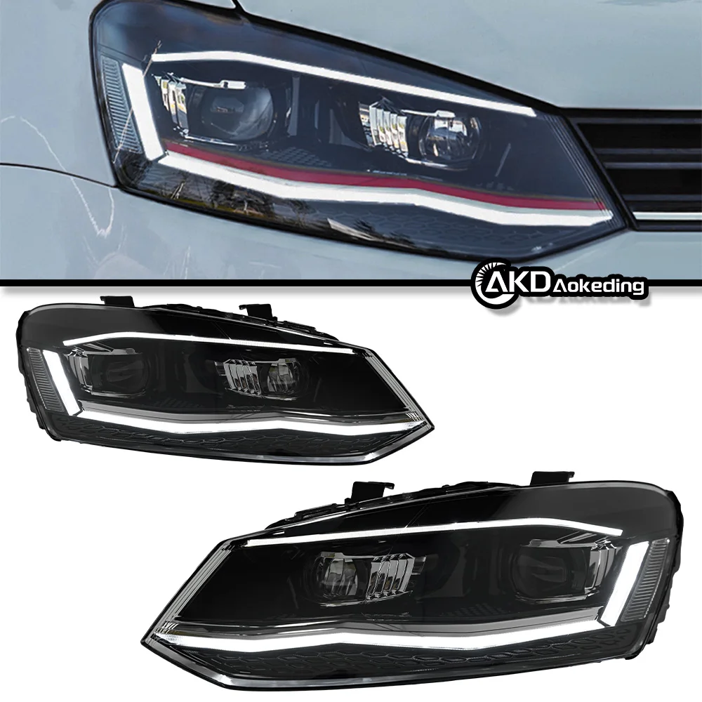 

Auto Parts For VW Polo GTI Headlights 2011-2018 Upgrade 2019 latest Styling Dual Projector Car Accesorios Modified