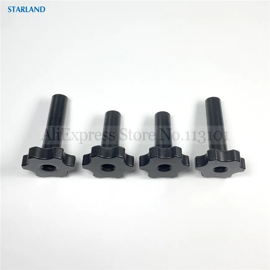 4 In 1 Plastic Fasten Screw Nuts Black Color Gear Shaped Knob New Accessories Clamping Bolts Of Soft Ice Cream Machines M8 / M10