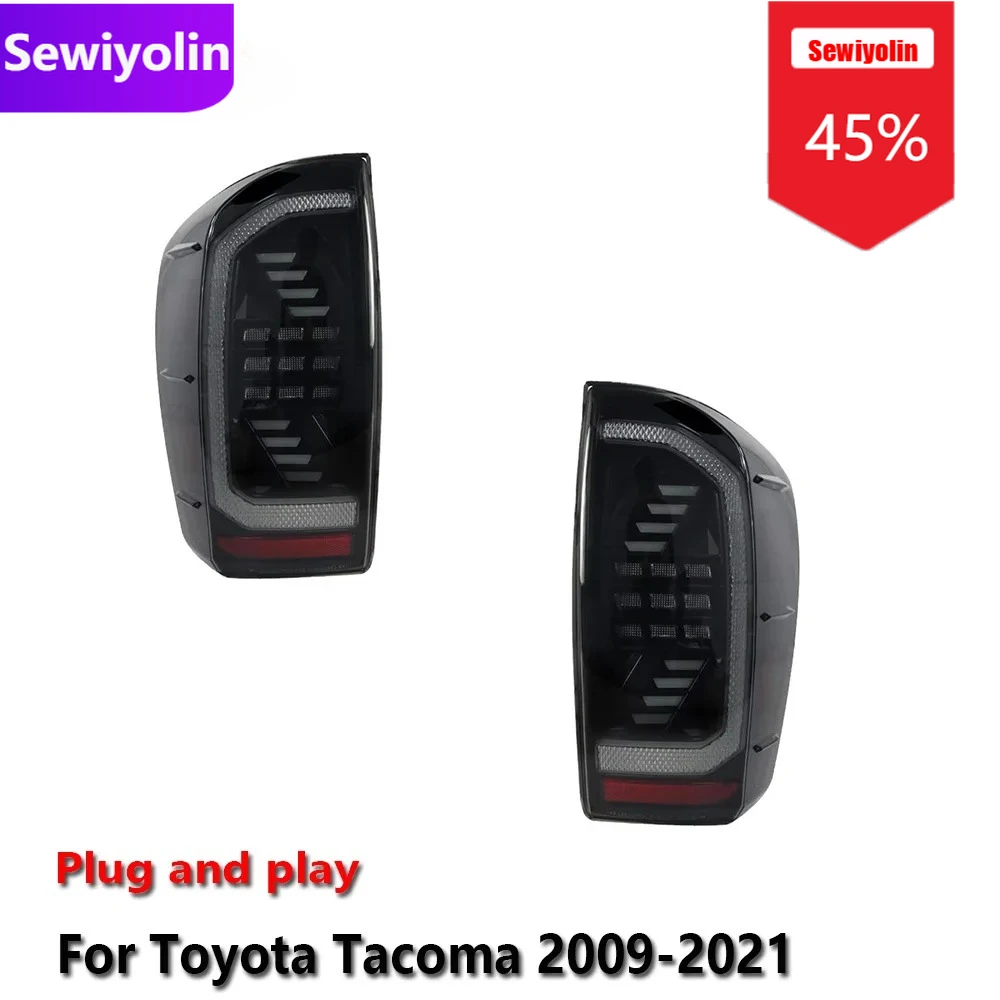 

Автомобильные светодиодные задние фонари DRL в сборе для Toyota Tacoma 2009-2021, авто противотуманные DRL, стоп-сигнал, указатель поворота, Plug and Play