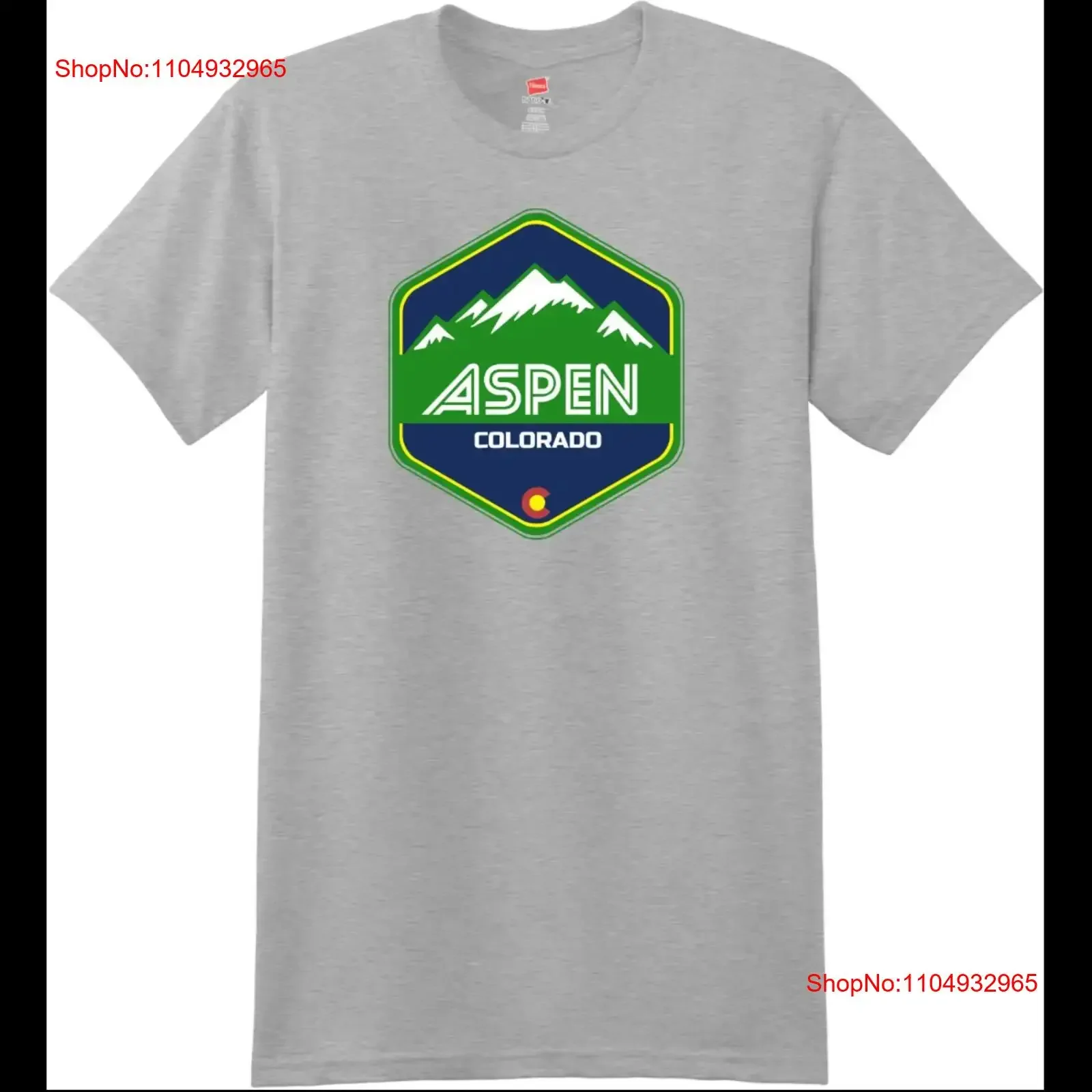 تي شيرت Aspen Colorado Mountain تي شيرت عتيق مغسول للجنسين أنيق وناعم ورسومات قليلاً ومتعدد الاستخدامات ومريح على الموضة #1