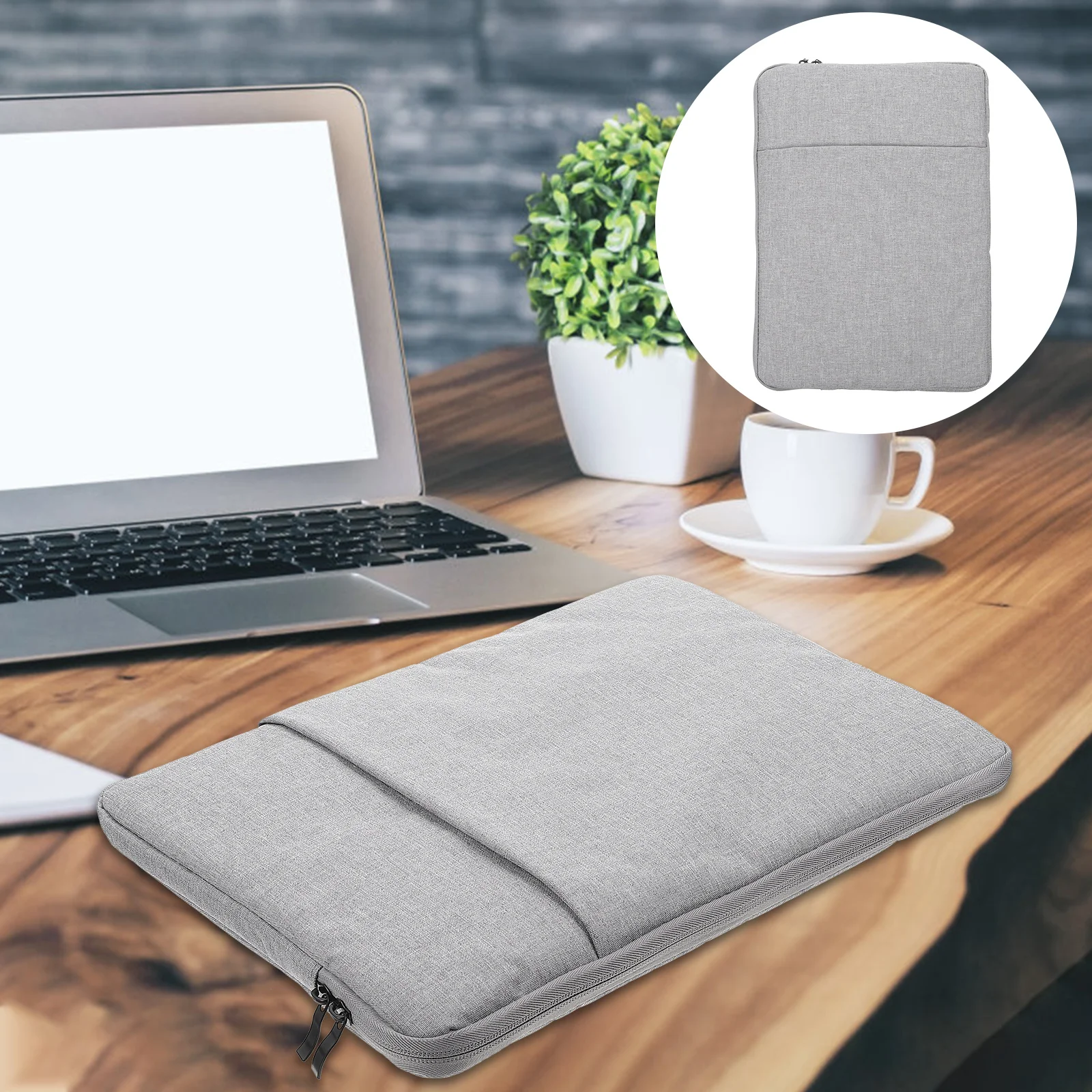 14 Inch Laptop Case Polyester Computer Bag Waterproof Shockproof Portable Storage Pouch For Notebook Thin Light Convenience