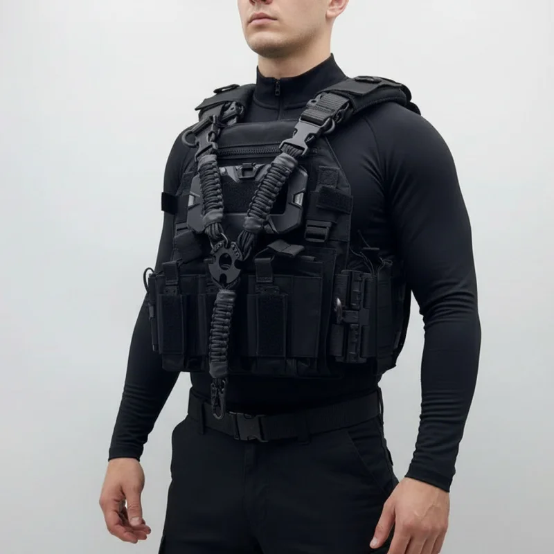 

Быстросъемный тренировочный жилет, съемный и регулируемый, дышащий, устойчивый к разрыву и прочный, с тремя сумками для журналов.