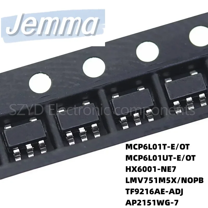 

100PCS SOT23-5 MCP6L01T-E/OT MCP6L01UT-E/OT HX6001-NE7 LMV751M5X/NOPB TF9216AE-ADJ AP2151WG-7