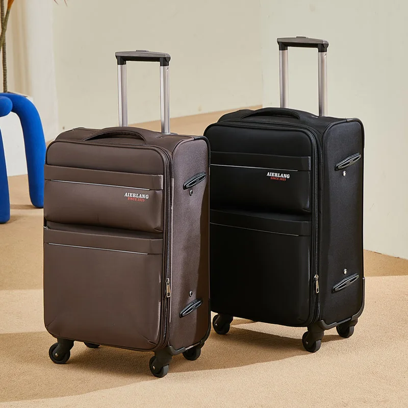 

Чемодан из ткани Оксфорд с 24-дюймовыми всенаправленными колесами, выдвижной ручкой и большой вместимостью, 28 дюймов