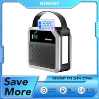 NEWSMY P72 Portable Power Station 268W 270Wh/72000mAh LiMnFePO4 Battery with Spotlight, 2x100W USB-C PD, 5 Output, ABS Fireproof