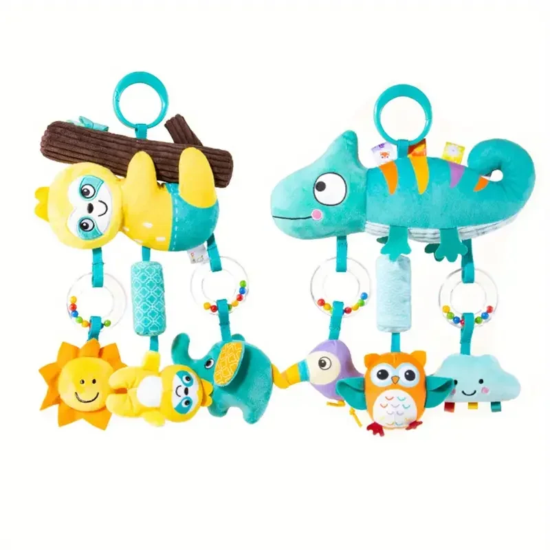 เด็กแขวน Rattles ของเล่นการ์ตูนสัตว์เกลียวแขวนของเล่น Ringing Bell รถเข็นเด็กสําหรับทารกแรกเกิด