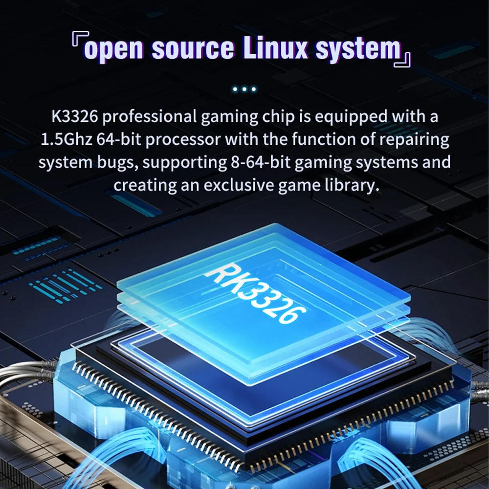 وحدة تحكم ألعاب Reebolnic XF35H شاشة OCA 3.5 بوصة RK3326 30 + أجهزة محاكاة 18000 + ألعاب وحدة تحكم ألعاب محمولة محمولة WiFi 4000mAh