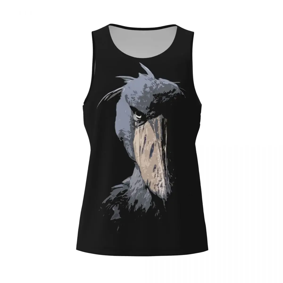 Quick Dry Shoebill African Bird Aztec Mayan Bird Gym Tank Muscle Sleeveless Shirt Bodybuilding Breathable Vest