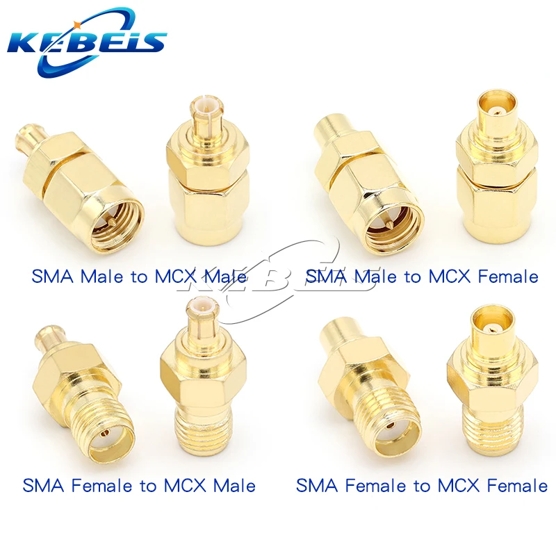 1 Stück sma zu mcx/mmcx Adapter mmcx zu sma Stecker & Buchse gerade HF Koaxial Antenne Anschluss Kit hochwertige Kebeis