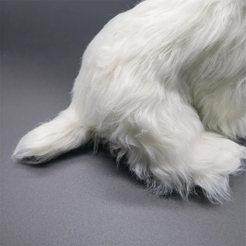 West Highland Terrier High Fidelity Plushie White Dog Plush Toys Lifelike Animals Simulation Stuffed Doll Kawai Toy For Kids