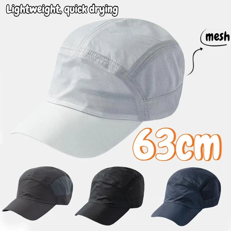 

Large Size Quick Drying Mesh Baseball Caps Men Summer Light and Thin Soft Top Running Snapback Cap Women Sun Protection Sun Hat