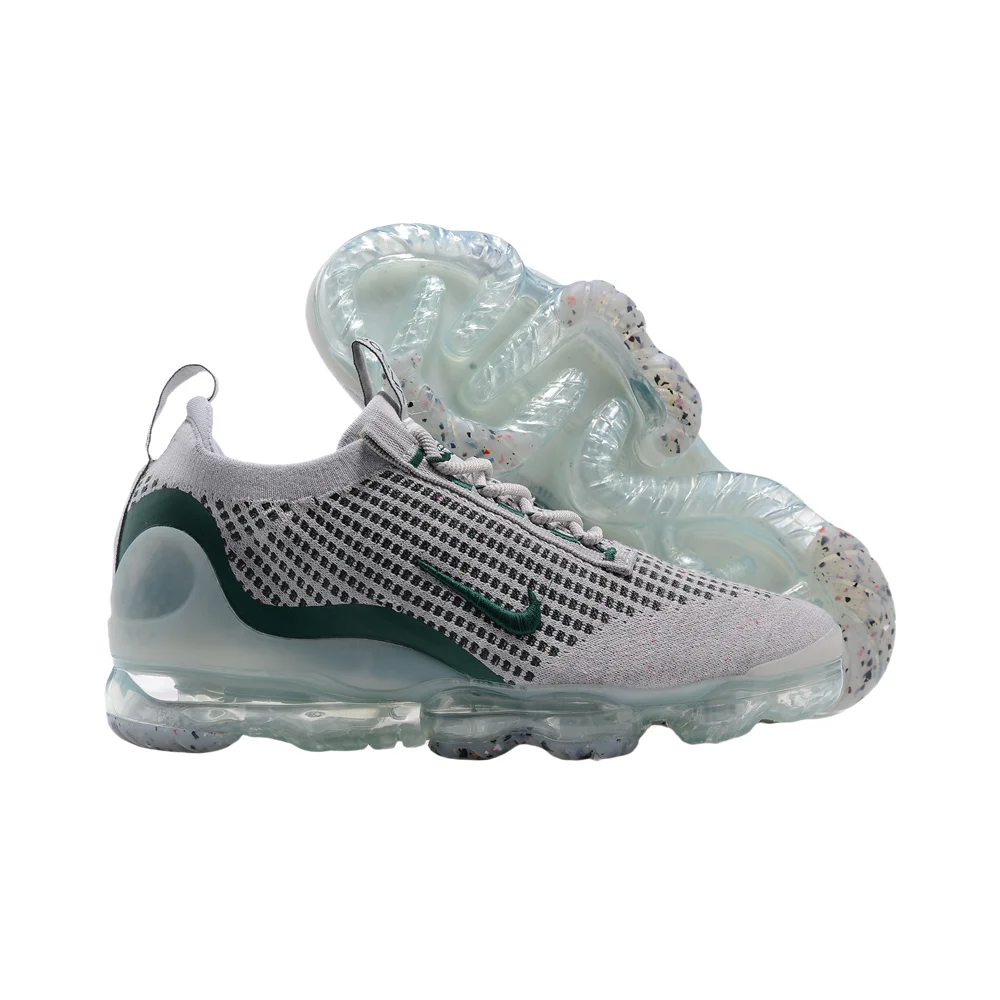 

Nike Vapormax Flyknit 2021 Grey-green Cushion Anti-slip Abrasion-resistant Fabric Comfortable Breathable Running Shoes Women Men