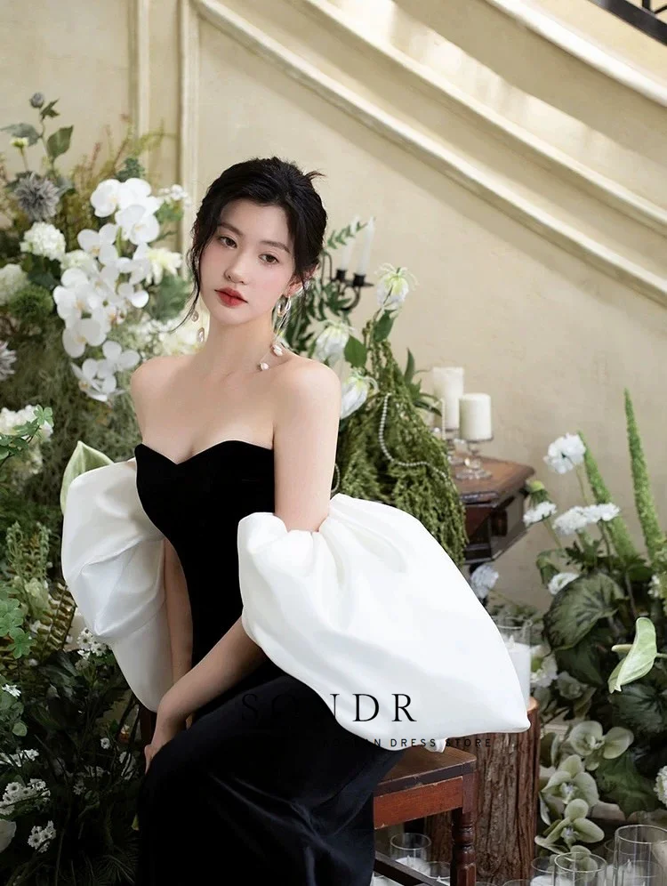 Suknie ślubne Sondr Sheath, eleganckie japońskie suknie na przyjęcia weselne, suknie ślubne do ziemi z szalem, suknie wieczorowe na studniówkę szyte na miarę