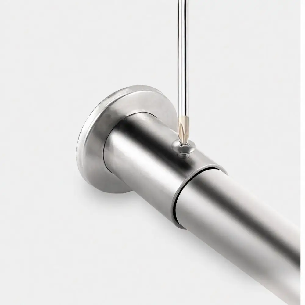 Extended Closet Pole Flange Bracket Stainless Steel Support Base For Amada Hanging Rod Pipe Fixation Closet Hardware Kits