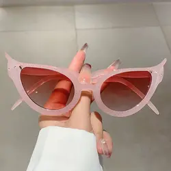 KAMMPT New Cat Eye Sunglasses Fashion Vintage Snake Shaped Frame Multicolor for Women Stylish Trendy Brand Design Shade Eyewear