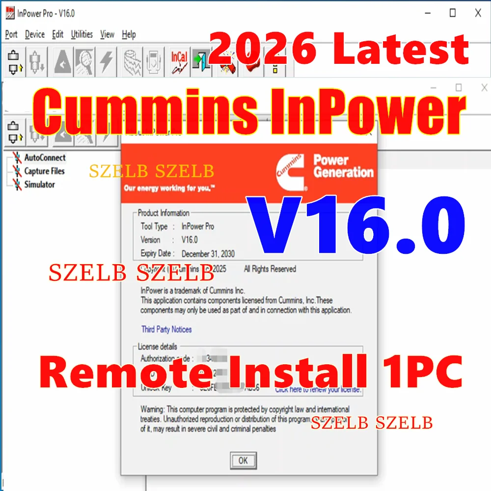 2026 Latest Cummins InPower Pro V16.0 / InPower 14.5 + Cummins Insite 9.3 + Calterm 5.16 Diagnostic Software Remote Install