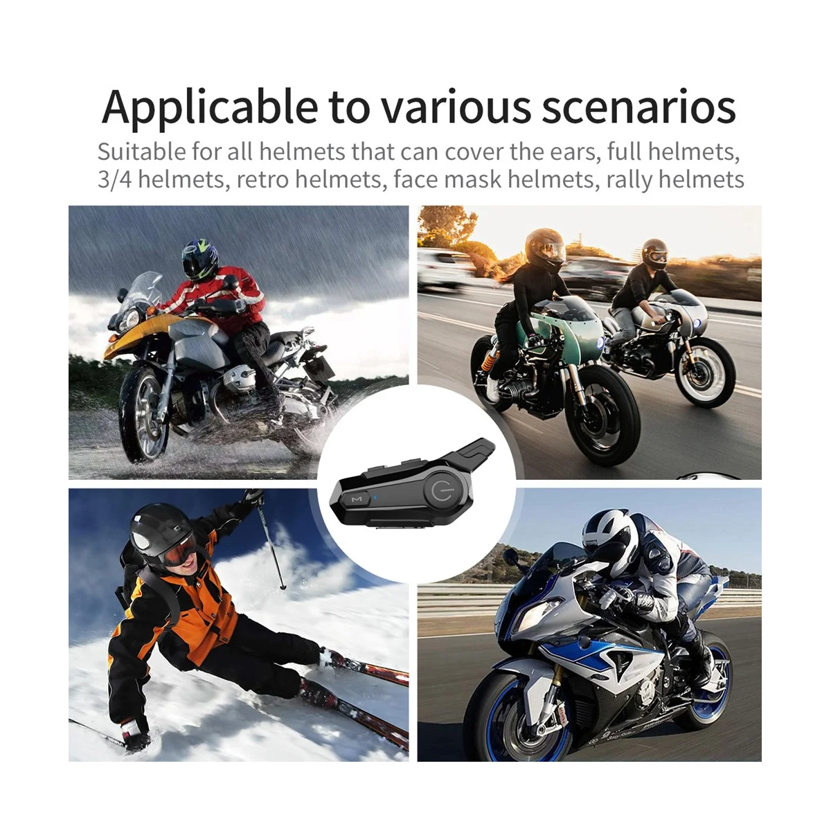 BTpig-Casque de moto avec fonction de réduction du bruit, interphone, interconnexion, extérieur, équitation, DSP