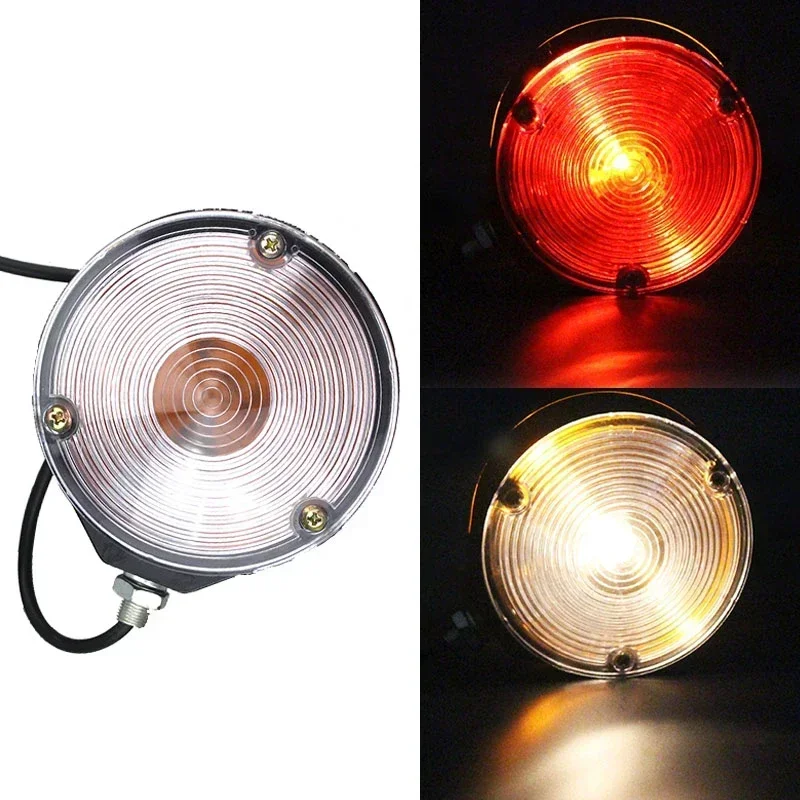 Car Bulb Side Marker Light Double Face Round Type signal Lamp for 12V 24V Automobiles Truck Trailer Lorry Car Accessories