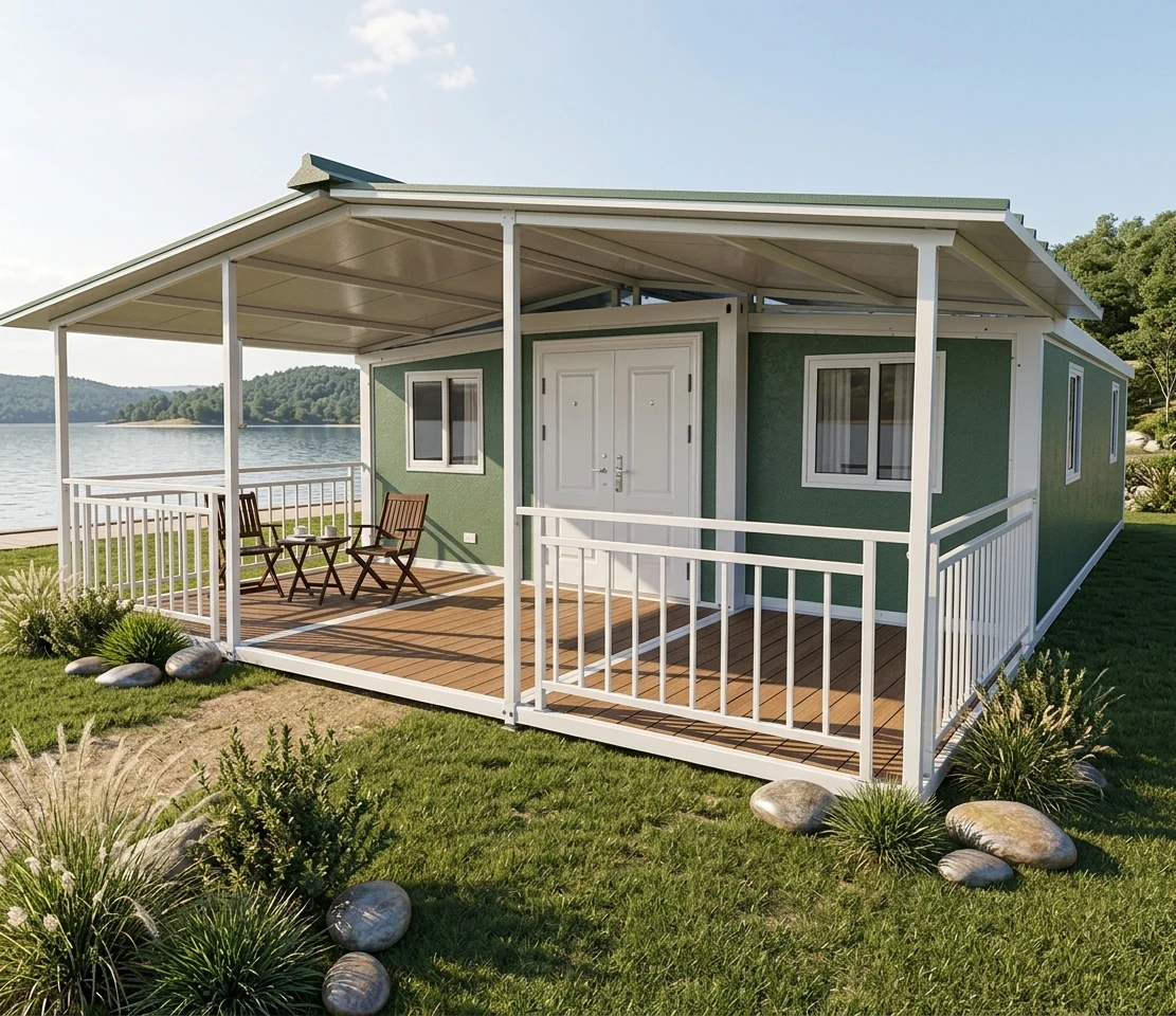 Affordable Tiny Home Prefab House with Modern Bedroom Bathroom Kitchen for Family Living and Backyard Rental Prefabricated House