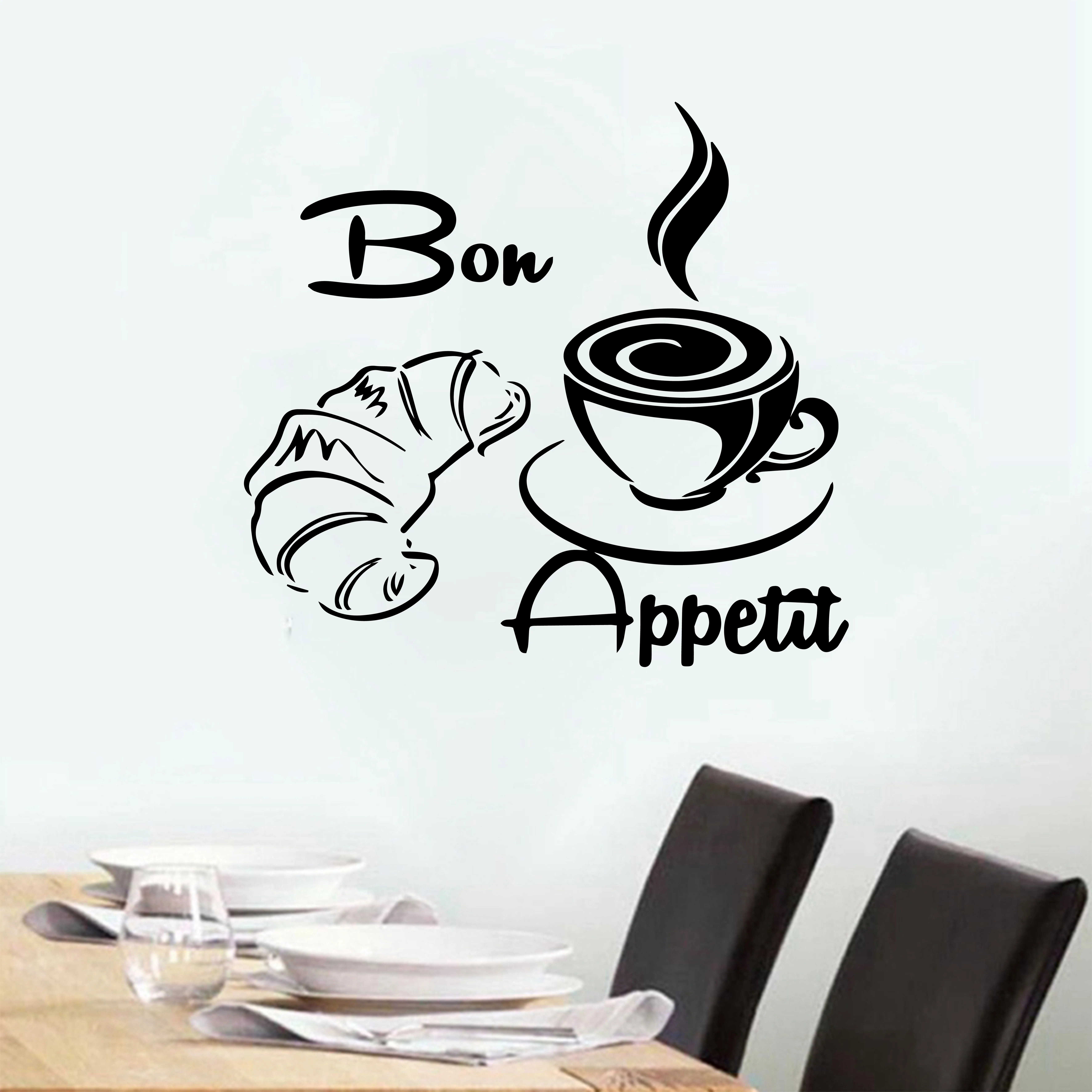 1pc kitchen waterproof wall sticker diy home wall decoration vinyl self-adhesive art sticker suitable for kitchen dining room