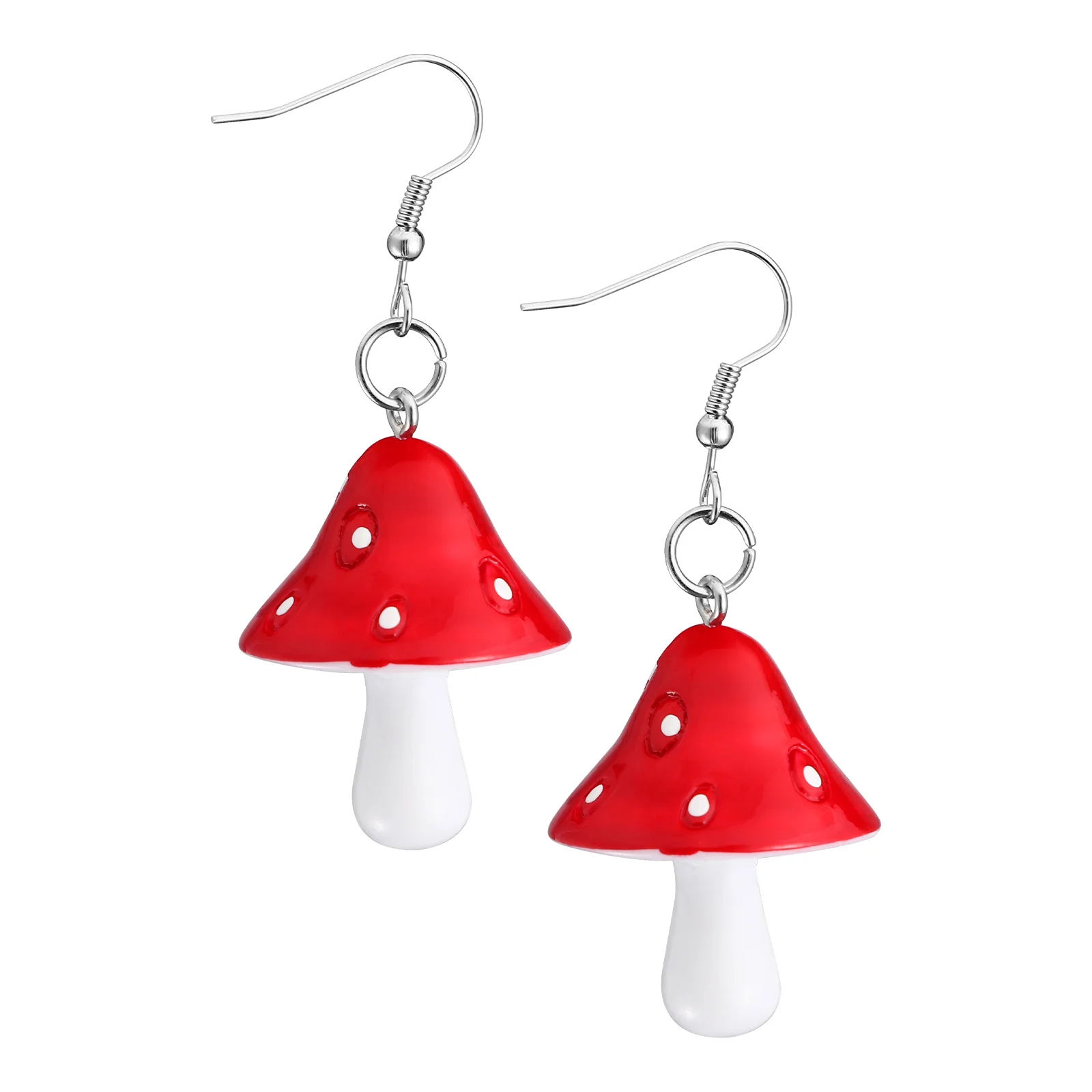 

Mushroom Drop Earrings Mushrooms Dangle Jewelry Colorful Women Dangling for Plastic Girls Women's Dainty