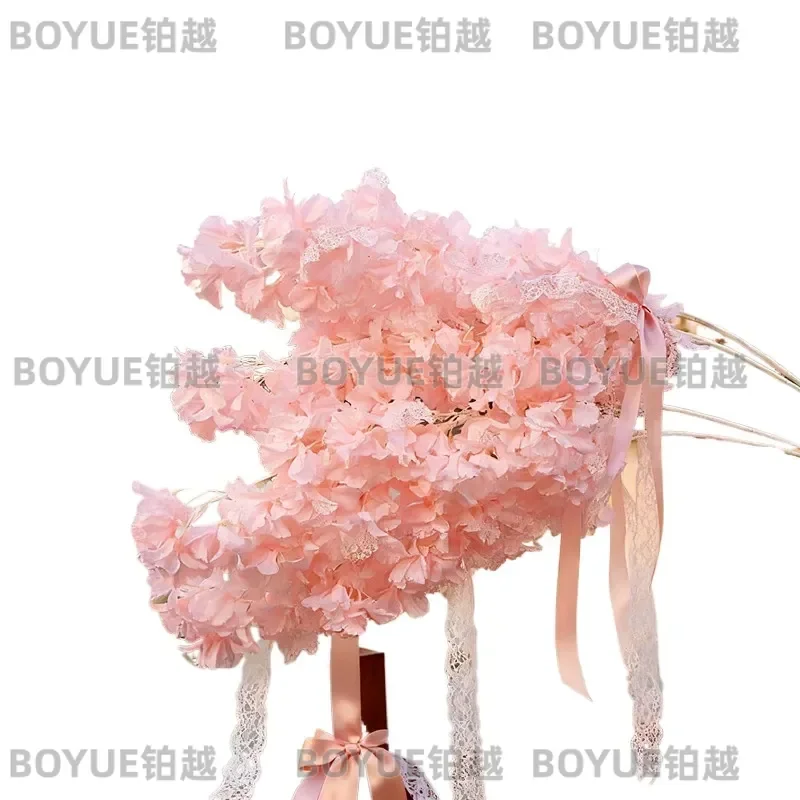 50/100/200pcs Silk Hydrangea White Branch Drifting Snow Gypsophila Artificial Flowers Cherry Blossoms Wedding Arch Decorate