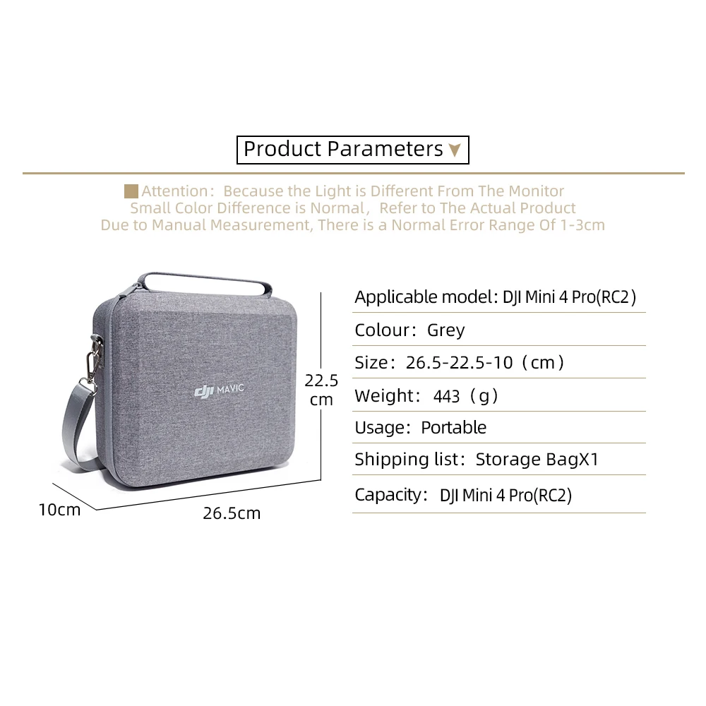 2023 Portable Hard EVA Carrying Case Protective Sotrage Shoulder Bag Box for DJI Mini 4 Pro Remote Battery Accessories